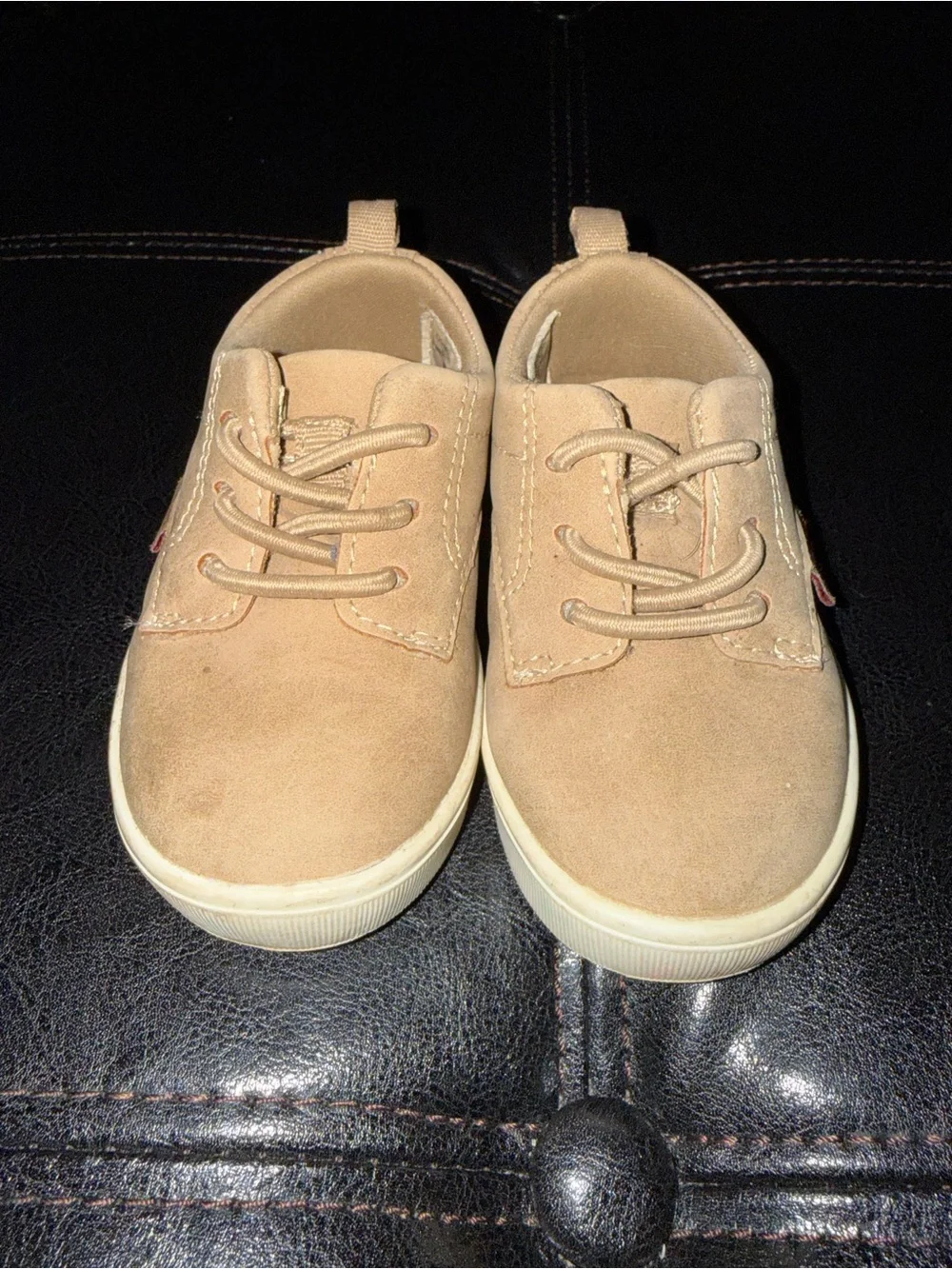 OshKosh B'gosh Kids Tan Suede-Look Lace-Up Sneakers